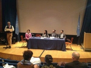 Anand Grover gives the opening speech at the Global Health and Human Rights Database Launch